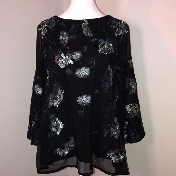 Charter Club Embroidered Shimmer Top Size XL​​​ - Picture 1 of 7